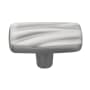 Belwith Keeler Caspian 2 Inch Solid Brass Nautical Wave "T" Rectangular Cabinet Knob / Drawer Antique Pewter Nickel