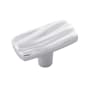 Belwith Keeler Caspian 2 Inch Solid Brass Nautical Wave "T" Rectangular Cabinet Knob / Drawer Chrome