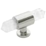 Belwith Keeler Aura 2-3/4" Wide Quartz Crystal Shard T Bar Luxury Cabinet Knob / Drawer Knob from the Bijou Collection Polished Nickel
