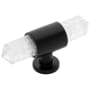 Belwith Keeler Aura 2-3/4" Wide Quartz Crystal Shard T Bar Luxury Cabinet Knob / Drawer Knob from the Bijou Collection Matte Black