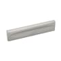 Belwith Keeler Ingot 3-3/4 Inch (96 mm) Center to Center Solid Rectangle Cabinet Handle / Drawer Pull with Finger Indents Satin Nickel