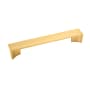 Belwith Keeler Avenue 6-5/16" Center to Center Beveled Modern Angle Cabinet Handle / Drawer Pull Brushed Golden Brass