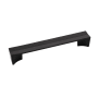 Belwith Keeler Avenue 6-5/16" Center to Center Beveled Modern Angle Cabinet Handle / Drawer Pull Matte Black