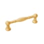 Belwith Keeler Fuller 3-3/4" Center to Center Vintage Cabinet Handle / Drawer Pull Brushed Golden Brass