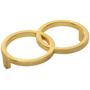 Belwith Keeler Bijou Mingle 4-1/16" Center to Center Modern Luxury Designer Open Rings Cabinet Handle / Drawer Pull Brushed Golden Brass