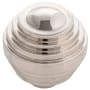 Belwith Keeler Sinclaire 1-3/8" Designer Ringed Round Cabinet Knob / Drawer Knob Polished Nickel