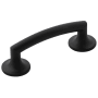 Belwith Keeler Flare 3 Inch (76 mm) Center to Center Flared Base Post Cabinet Handle / Drawer Pull Matte Black