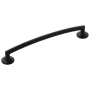 Belwith Keeler Flare 7-9/16 Inch (196 mm) Center to Center Flared Base Posts Cabinet Handle / Drawer Pull Matte Black