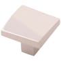 Belwith Keeler Veer 1-3/8 Inch Square Cabinet Knob Polished Nickel