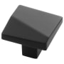 Belwith Keeler Veer 1-3/8 Inch Square Cabinet Knob Matte Black