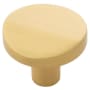 Belwith Keeler Veer 1-3/8 Inch Mushroom Cabinet Knob Brushed Golden Brass