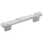 Belwith Keeler Sandrine 3-3/4 " (96 mm) or 5 1/16 " (128 mm) Center to Center Rustic Raw Textured Bar Cabinet Handle / Drawer Pull Satin Nickel