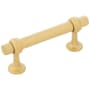 Belwith Keeler Ostia 3" (76 mm) Center to Center Modern Industrial Pub / Bar Style Cabinet Bar Handle / Drawer Bar Pull Brushed Golden Brass