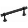 Belwith Keeler Ostia 3-3/4" Center to Center Luxury Modern Industrial Pipe Style Cabinet Bar Handle / Drawer Bar Pull Matte Black