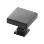 Belwith Keeler Brighton 1-1/4 Inch Square Cabinet Knob / Drawer Knob Matte Black