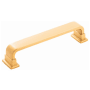 Belwith Keeler Brighton 5-1/16 Inch (128 mm) Center to Center Classic Farmhouse Cabinet Handle / Drawer Pull Brushed Golden Brass