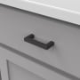 Belwith Keeler Coventry 3" Center to Center Square Grip Cabinet Handle / Drawer Pull Matte Black