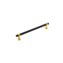 Belwith Keeler Ostia 12" Center to Center Elegant Modern Industrial Appliance Bar Handle / Appliance Bar Pull Matte Black / Brushed Golden Brass