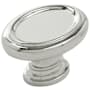 Belwith Keeler Berkshire 1-1/2" Traditional Ringed Oval Cabinet / Drawer Knob Polished Nickel