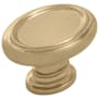 Belwith Keeler Berkshire 1-1/2" Traditional Ringed Oval Cabinet / Drawer Knob Champagne Bronze