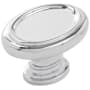 Belwith Keeler Berkshire 1-1/2" Traditional Ringed Oval Cabinet / Drawer Knob Chrome