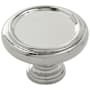 Belwith Keeler Berkshire 1-1/2" Mushroom Traditional Ringed Round Cabinet / Drawer Knob Polished Nickel