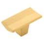 Belwith Keeler Avenue 2 Inch Modern Minimalist "T" Bar Cabinet Knob / Drawer Knob Brushed Golden Brass