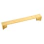 Belwith Keeler Avenue 7-9/16 Inch Center to Center Modern Minimalist Cabinet Handle / Drawer Pull Brushed Golden Brass