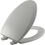 Bemis Elongated Closed-Front Toilet Seat with Easy Clean Hinge Ice Grey