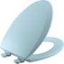 Bemis Elongated Closed-Front Toilet Seat with Easy Clean Hinge Dresden Blue