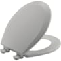 Bemis Round Closed-Front Toilet SeatQuick Release Silver