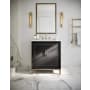 BEMMA Gracie 30" Free Standing Single Basin Vanity Set with Cabinet and Vanity Top Midnight Black / Carrara Marble Top / Satin Brass Hardware