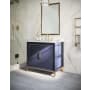 BEMMA Gracie 36" Free Standing Single Basin Vanity Set with Cabinet and Vanity Top Pacific Blue / Carrara Marble Top / Satin Brass Hardware