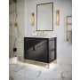 BEMMA Gracie 36" Free Standing Single Basin Vanity Set with Cabinet and Vanity Top Midnight Black / Carrara Marble Top / Satin Brass Hardware