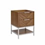 BEMMA Diamond 24" Single Free Standing Vanity Cabinet Only - Less Vanity Top Walnut / Brushed Nickel Hardware