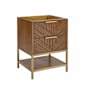 BEMMA Diamond 24" Single Free Standing Vanity Cabinet Only - Less Vanity Top Walnut / Satin Brass Hardware