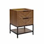 BEMMA Diamond 24" Single Free Standing Vanity Cabinet Only - Less Vanity Top Walnut / Matte Black Hardware