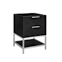 BEMMA Diamond 24" Single Free Standing Vanity Cabinet Only - Less Vanity Top Charcoal Black / Brushed Nickel Hardware