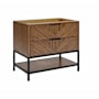 BEMMA Diamond 36" Single Free Standing Vanity Cabinet Only - Less Vanity Top Walnut / Matte Black Hardware