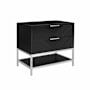 BEMMA Diamond 36" Single Free Standing Vanity Cabinet Only - Less Vanity Top Charcoal Black / Brushed Nickel Hardware
