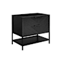 BEMMA Diamond 36" Single Free Standing Vanity Cabinet Only - Less Vanity Top Charcoal Black / Matte Black Hardware