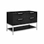 BEMMA Diamond 48" Single Free Standing Vanity Cabinet Only - Less Vanity Top Charcoal Black / Brushed Nickel Hardware