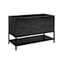 BEMMA Diamond 48" Single Free Standing Vanity Cabinet Only - Less Vanity Top Charcoal Black / Matte Black Hardware