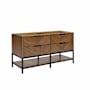 BEMMA Diamond 60" Double Free Standing Vanity Cabinet Only - Less Vanity Top Walnut / Matte Black Hardware
