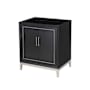 BEMMA Gracie 30" Single Free Standing Vanity Cabinet Only - Less Vanity Top Midnight Black / Brushed Nickel Hardware