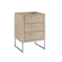 BEMMA Markham 24" Single Free Standing Vanity Cabinet Only - Less Vanity Top Cashmere Grey / Brushed Nickel Hardware