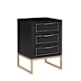 BEMMA Markham 24" Single Free Standing Vanity Cabinet Only - Less Vanity Top Midnight Black / Satin Brass Hardware