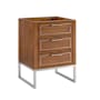 BEMMA Markham 24" Single Free Standing Vanity Cabinet Only - Less Vanity Top Walnut / Brushed Nickel Hardware