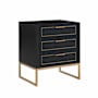BEMMA Markham 30" Single Free Standing Vanity Cabinet Only - Less Vanity Top Midnight Black / Satin Brass Hardware