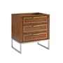 BEMMA Markham 30" Single Free Standing Vanity Cabinet Only - Less Vanity Top Walnut / Brushed Nickel Hardware
